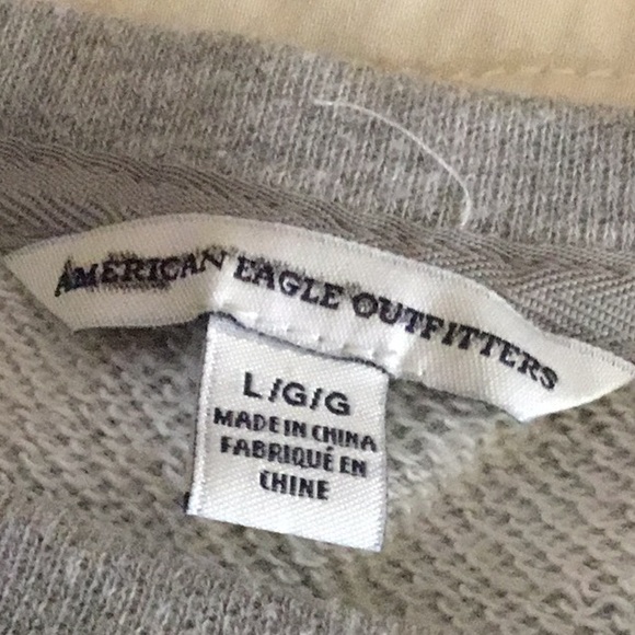 ‘Come walk with me!” American Eagle Outfitters Sweatshirt. EUC, Size L, Gray - Picture 6 of 6